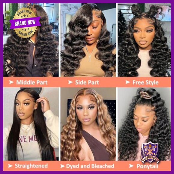 Deep Wave Lace Front Human Hair Wig 26 Inch Glueless Pre Plucked main image 6